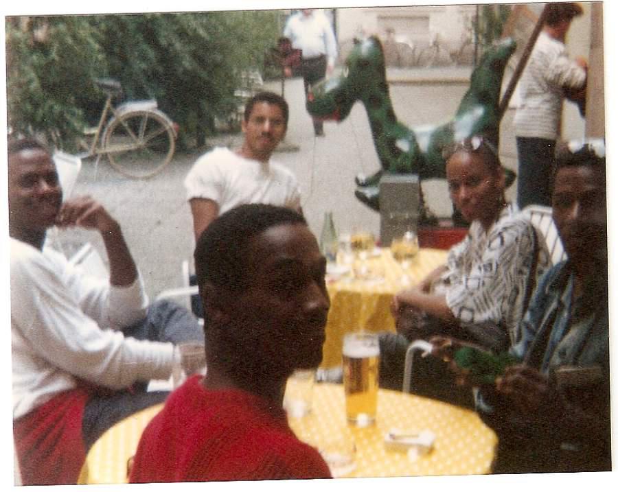 Tyrone Brooks with dancers