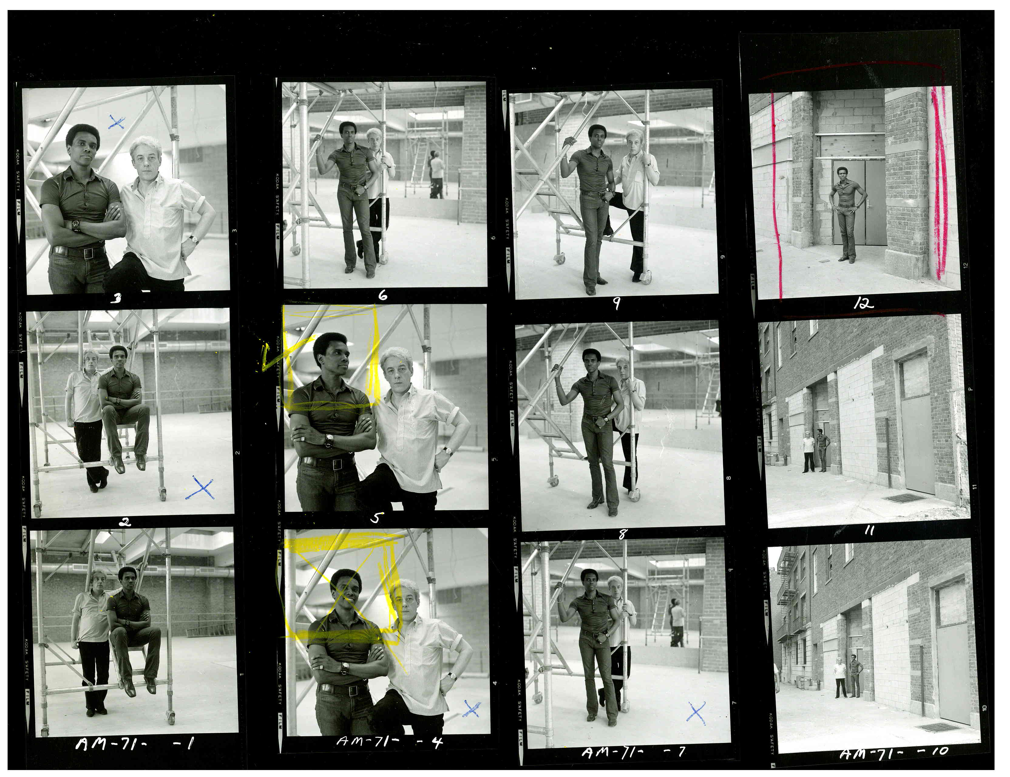 Arthur Mitchell and Karel Shook during the renovation of DTH Headquarters