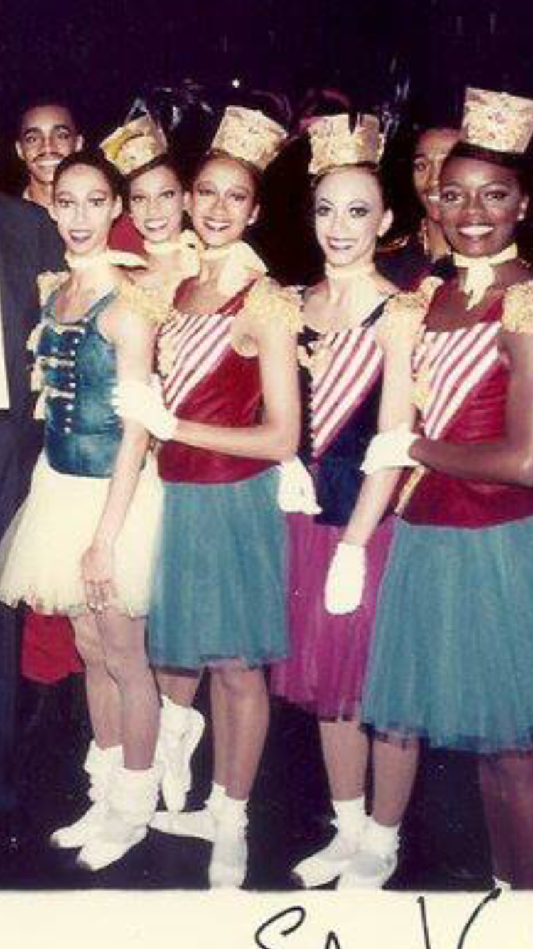 A few cast members from Balanchine's "Stars and Stripes" at the Metropolitan Opera House, New York City